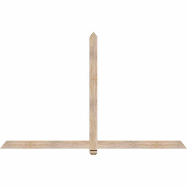 Ekena Millwork Eugene Smooth Timber Gable Bracket, Douglas Fir, 84"W x 53"H x 1 1/2"D x 3 1/2"F, 15/12 Pitch GBW084X53X0204EUG00SDF - main